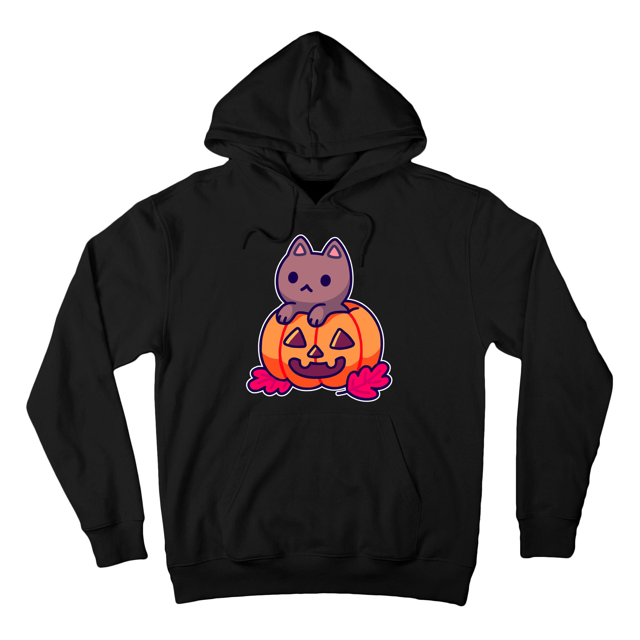 Kitten In pumpkin Cute Halloween Tall Hoodie