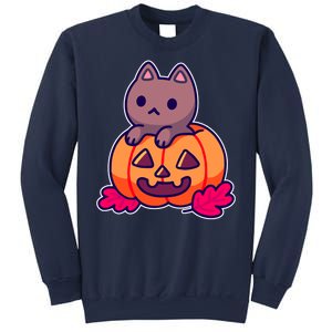 Kitten In pumpkin Cute Halloween Sweatshirt