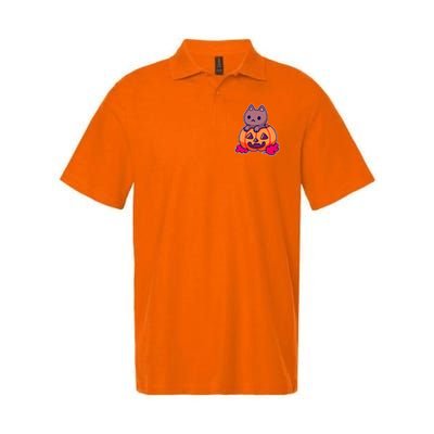 Kitten In pumpkin Cute Halloween Polo