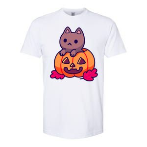 Kitten In pumpkin Cute Halloween Softstyle CVC T-Shirt