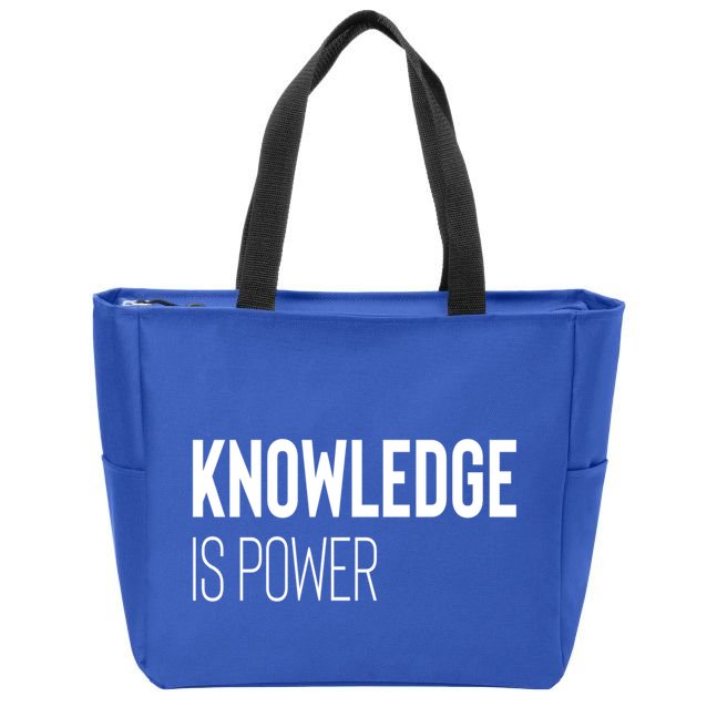 Knowledge Is Power Gift Zip Tote Bag