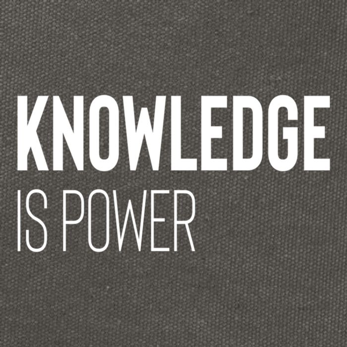 Knowledge Is Power Gift Cotton Canvas Backpack