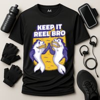Keep It Reel Bro Funny Fishing Cooling Performance Crew T-Shirt