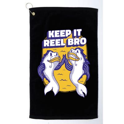 Keep It Reel Bro Funny Fishing Golf Towel
