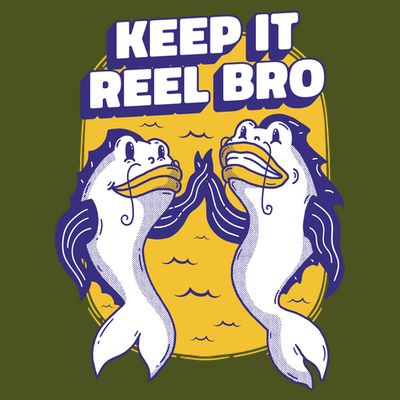 Keep It Reel Bro Funny Fishing T-Shirt