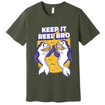 Keep It Reel Bro Funny Fishing Premium T-Shirt
