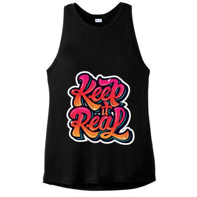 Keep It Real Graffiti Art Ladies PosiCharge Tri-Blend Wicking Tank