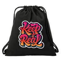 Keep It Real Graffiti Art Drawstring Bag
