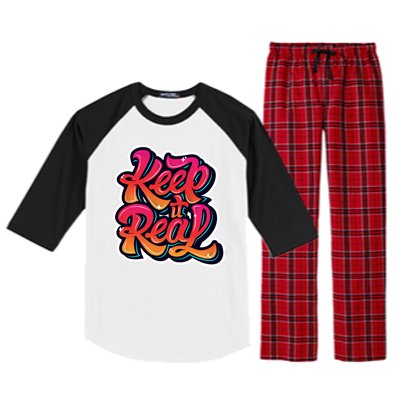 Keep It Real Graffiti Art Raglan Sleeve Pajama Set