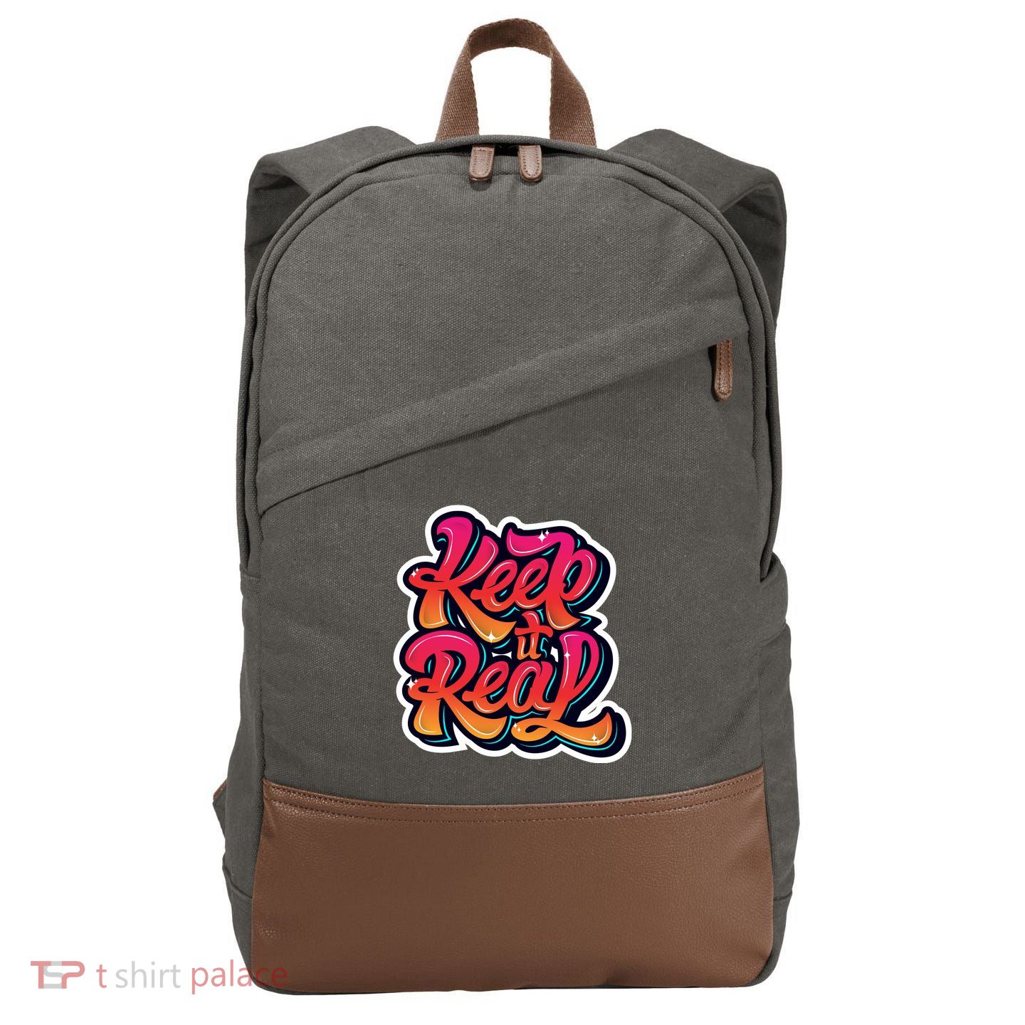 Keep It Real Graffiti Art Cotton Canvas Backpack