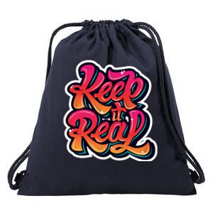 Keep It Real Graffiti Art Drawstring Bag