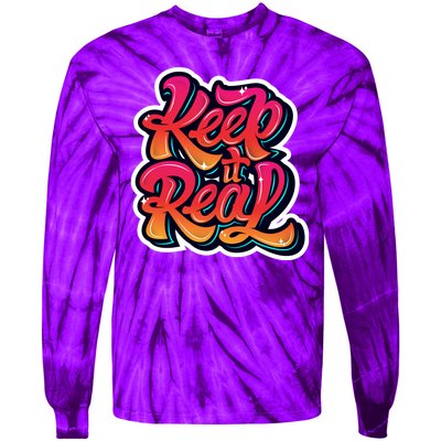 Keep It Real Graffiti Art Tie-Dye Long Sleeve Shirt