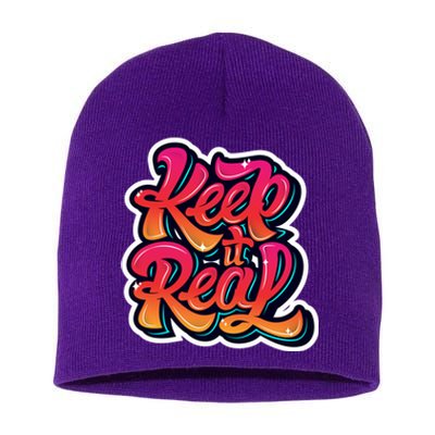 Keep It Real Graffiti Art Short Acrylic Beanie