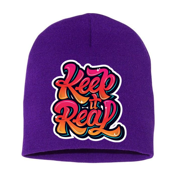Keep It Real Graffiti Art Short Acrylic Beanie