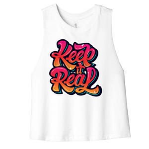 Keep It Real Graffiti Art Women's Racerback Cropped Tank