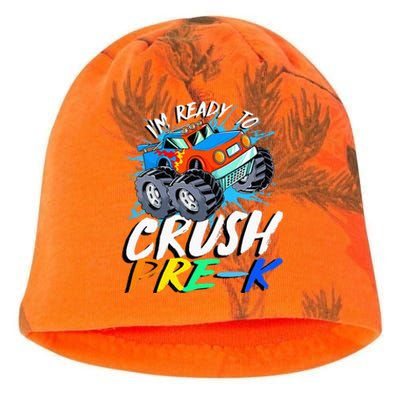 Kids Im Ready To Crush Pre K Monster Truck Prek Back To School Kati - Camo Knit Beanie