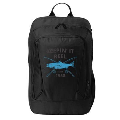 Keepin It Reel Since 1958 61st Birthday Fishing Gift City Backpack