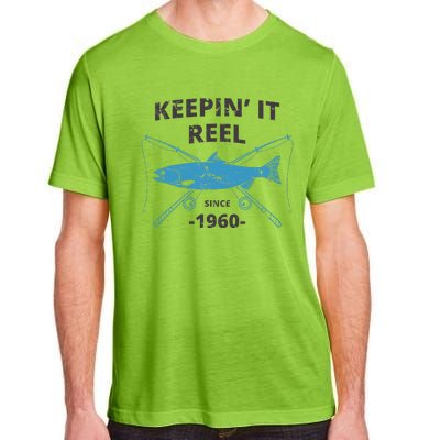 Keepin It Reel Since 1960 Fishing Gift 60th Birthday Gift Adult ChromaSoft Performance T-Shirt