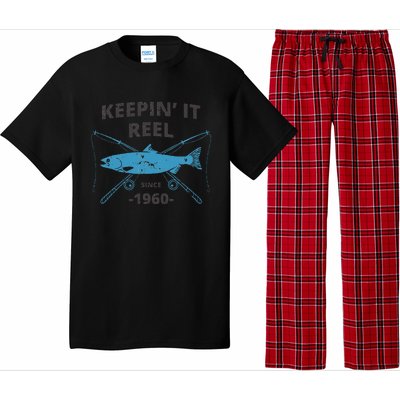 Keepin It Reel Since 1960 Fishing Gift 60th Birthday Gift Pajama Set