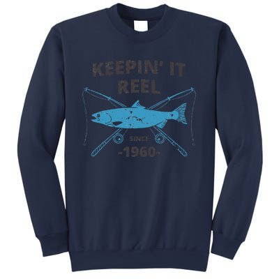 Keepin It Reel Since 1960 Fishing Gift 60th Birthday Gift Sweatshirt