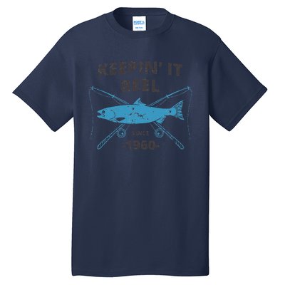 Keepin It Reel Since 1960 Fishing Gift 60th Birthday Gift Tall T-Shirt