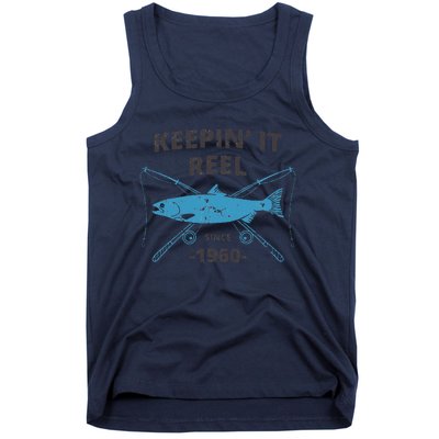 Keepin It Reel Since 1960 Fishing Gift 60th Birthday Gift Tank Top