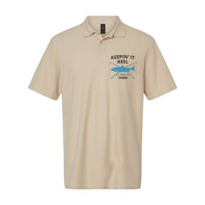 Keepin It Reel Since 1960 Fishing Gift 60th Birthday Gift Softstyle Adult Sport Polo