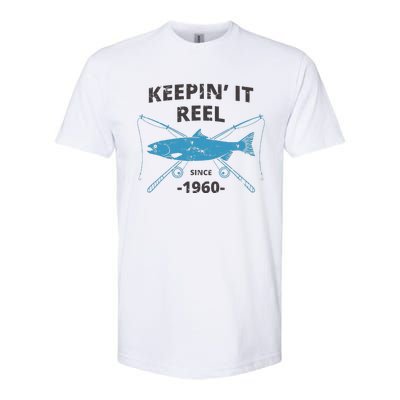 Keepin It Reel Since 1960 Fishing Gift 60th Birthday Gift Softstyle® CVC T-Shirt