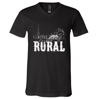 Keepin It Rural Country Country Farm Tractor V-Neck T-Shirt