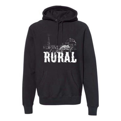 Keepin It Rural Country Country Farm Tractor Premium Hoodie