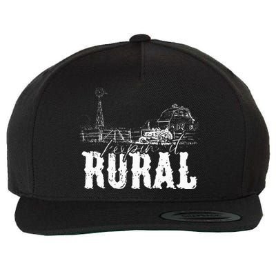 Keepin It Rural Country Country Farm Tractor Wool Snapback Cap