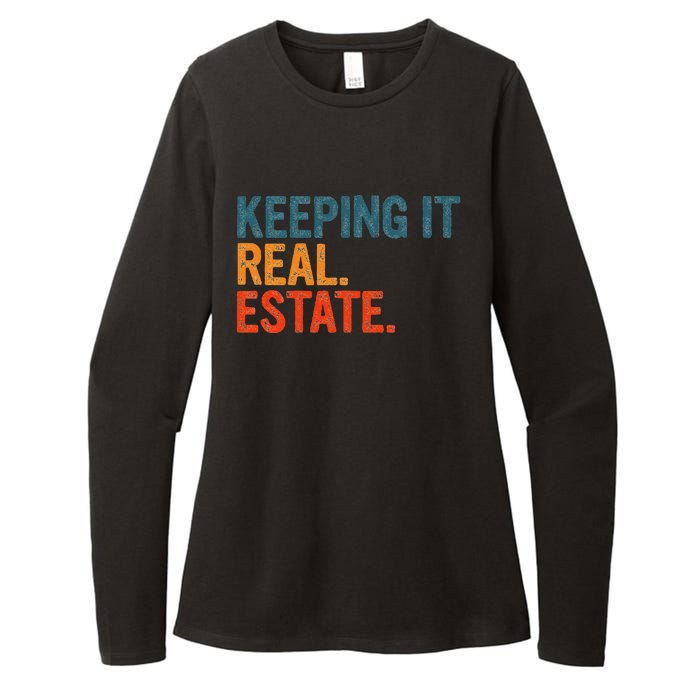 Keeping It Real Funny Real Estate Agent Womens CVC Long Sleeve Shirt