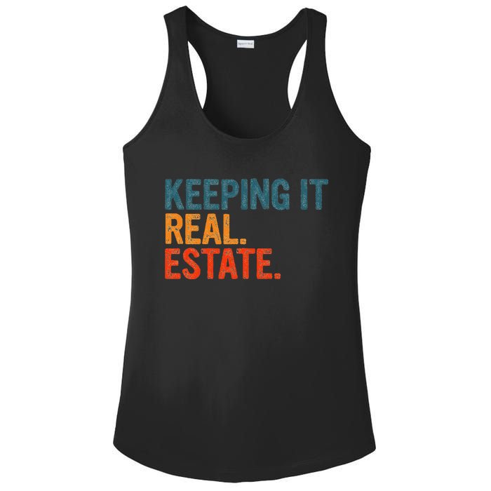 Keeping It Real Funny Real Estate Agent Ladies PosiCharge Competitor Racerback Tank