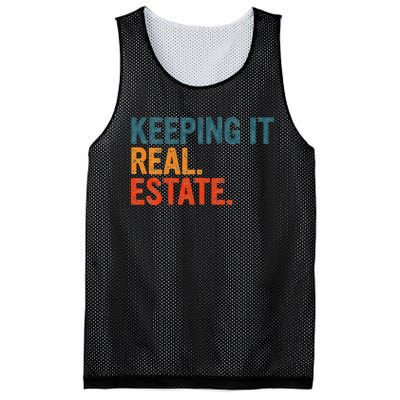 Keeping It Real Funny Real Estate Agent Mesh Reversible Basketball Jersey Tank