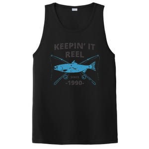 Keepin It Reel Since 1990 Fishing Gift 30th Birthday PosiCharge Competitor Tank