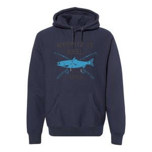 Keepin It Reel Since 1990 Fishing Gift 30th Birthday Premium Hoodie