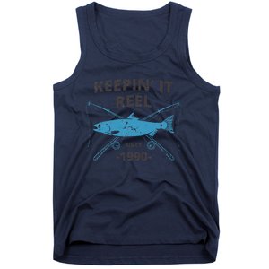 Keepin It Reel Since 1990 Fishing Gift 30th Birthday Tank Top