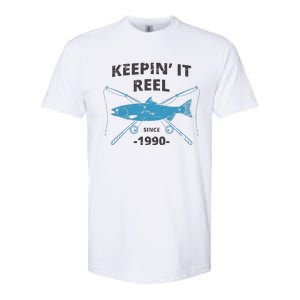 Keepin It Reel Since 1990 Fishing Gift 30th Birthday Softstyle CVC T-Shirt