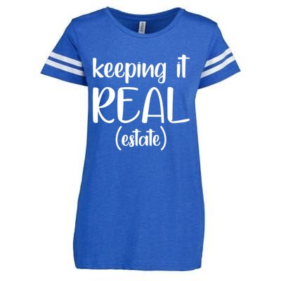 Keeping It Real Estate Funny Real Estate Agent Gift Enza Ladies Jersey Football T-Shirt