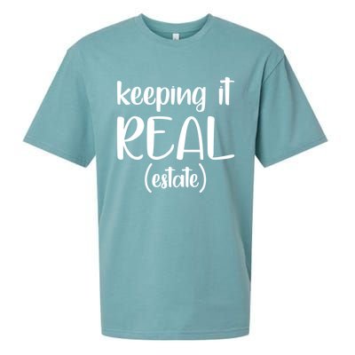 Keeping It Real Estate Funny Real Estate Agent Gift Sueded Cloud Jersey T-Shirt