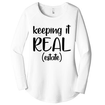 Keeping It Real Estate Funny Real Estate Agent Gift Women's Perfect Tri Tunic Long Sleeve Shirt