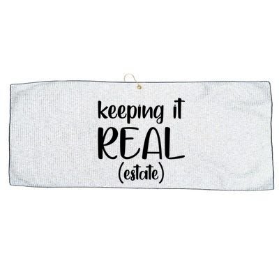 Keeping It Real Estate Funny Real Estate Agent Gift Large Microfiber Waffle Golf Towel