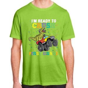 Kids I'm Ready To Crush First Grade Monster Truck Dinosaur Boys Back To School Adult ChromaSoft Performance T-Shirt