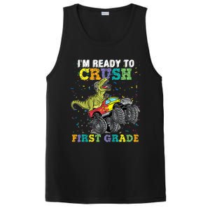 Kids I'm Ready To Crush First Grade Monster Truck Dinosaur Boys Back To School PosiCharge Competitor Tank