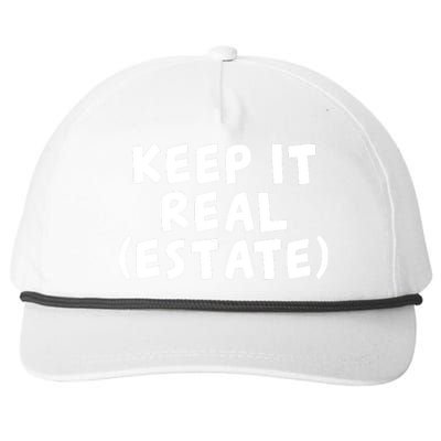 Keep It Real Estate Real Estate Agent Snapback Five-Panel Rope Hat