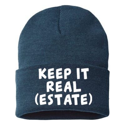 Keep It Real Estate Real Estate Agent Sustainable Knit Beanie