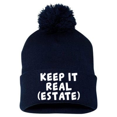 Keep It Real Estate Real Estate Agent Pom Pom 12in Knit Beanie