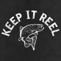 Keep It Reel Funny Fishing & Lucky Fishing 7 Panel Mesh Trucker Snapback Hat