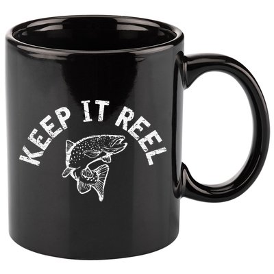 Keep It Reel Funny Fishing & Lucky Fishing 11oz C Handle Ceramic Mug