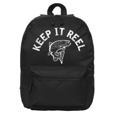 Keep It Reel Funny Fishing & Lucky Fishing 16 in Basic Backpack